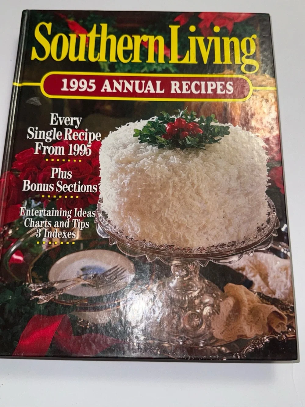 Southern Living 1995 Annual Recipes Cookbook - Yellow, Red, White